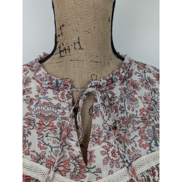 Gibson Latimer Women's Floral Cottage Midi Bell Sleeve Dress Size‎ Small Boho - Picture 3 of 9